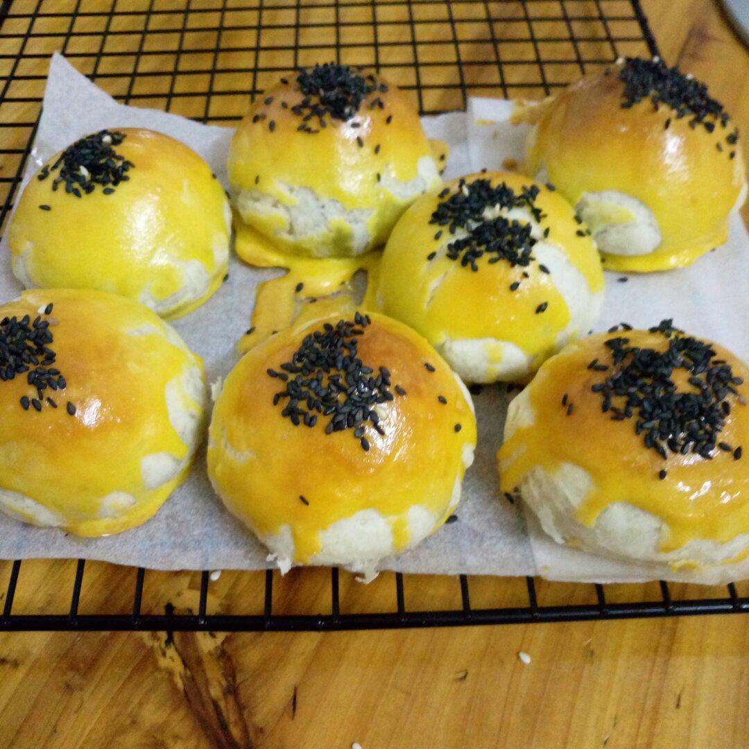 蛋黄酥~紫薯、抹茶、原味~花好月圆，中秋快乐~内附一次做六色蛋黄酥方法~