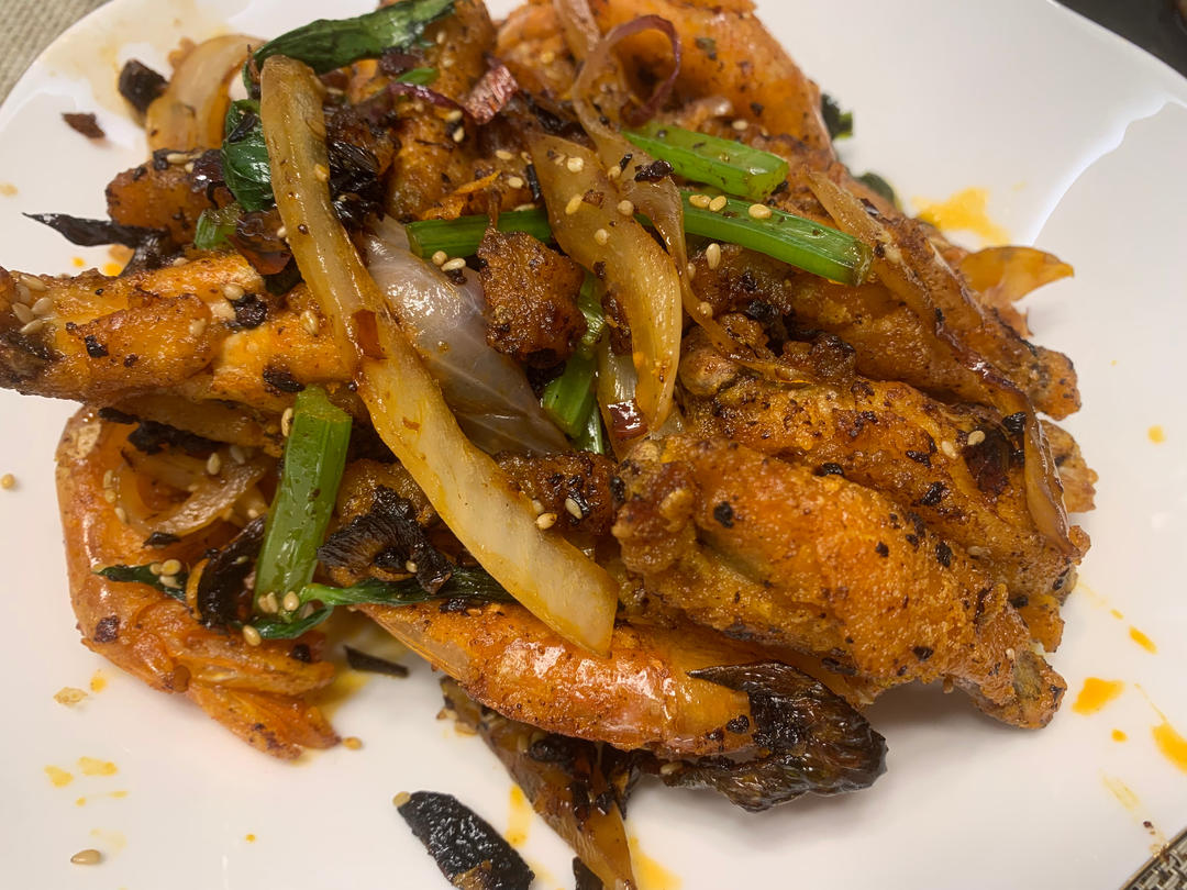 干锅鸡翅香辣虾🍤