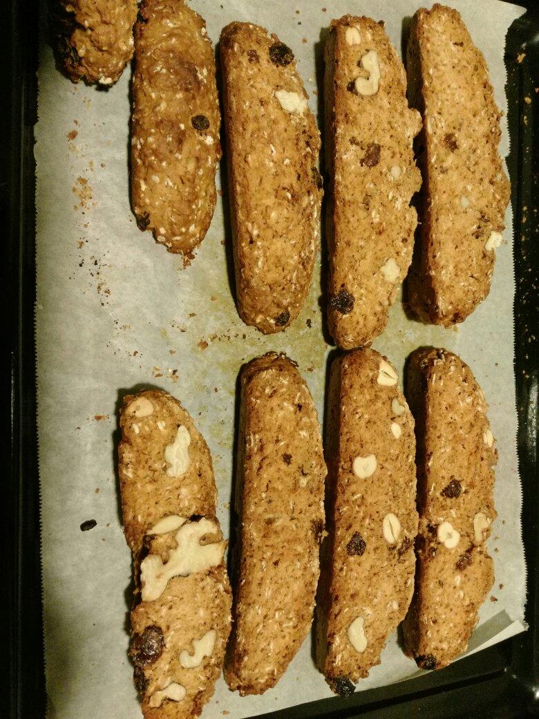 【健康零食】燕麦坚果意式脆饼