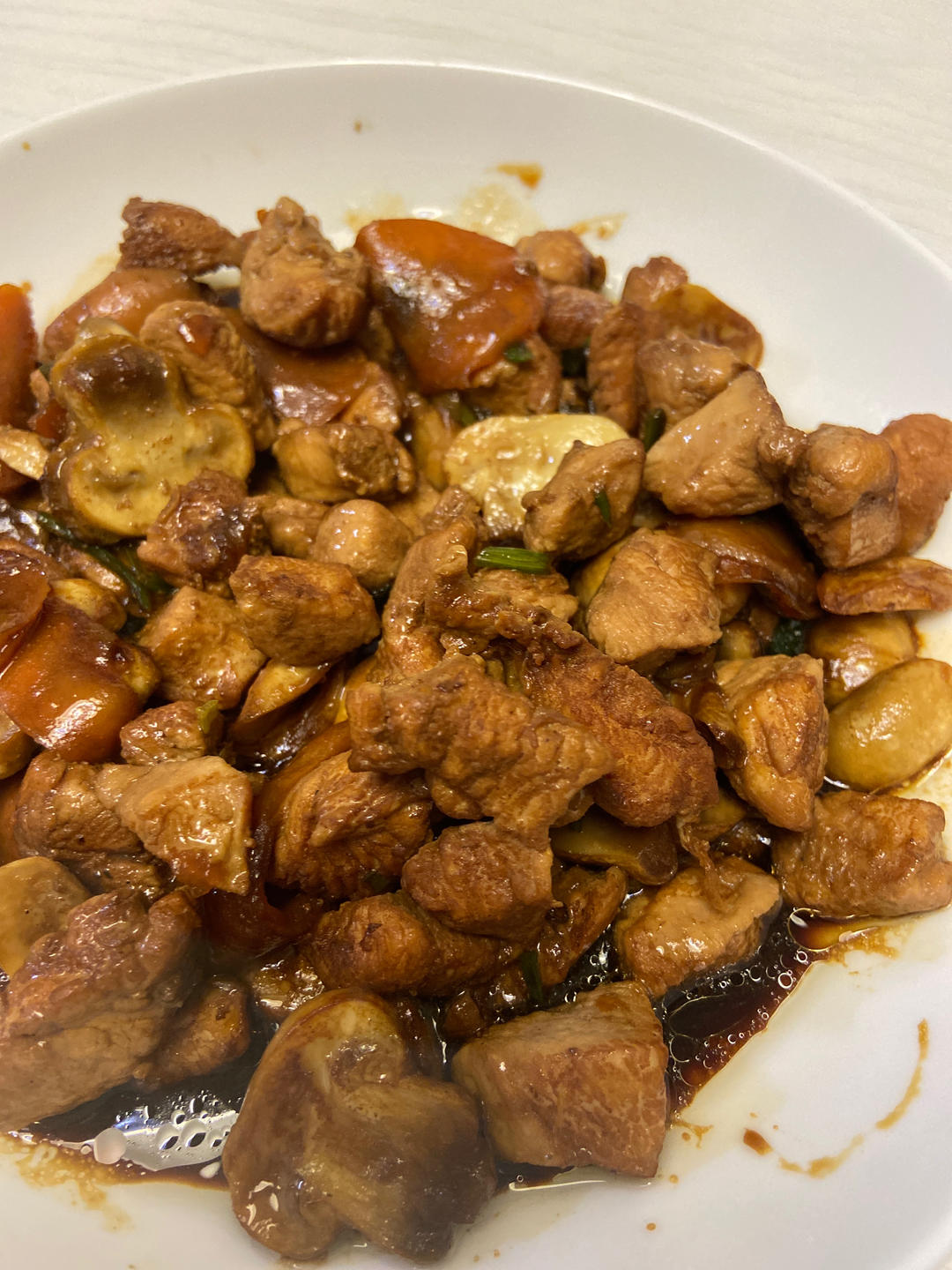 快手鸡胸炒蘑菇