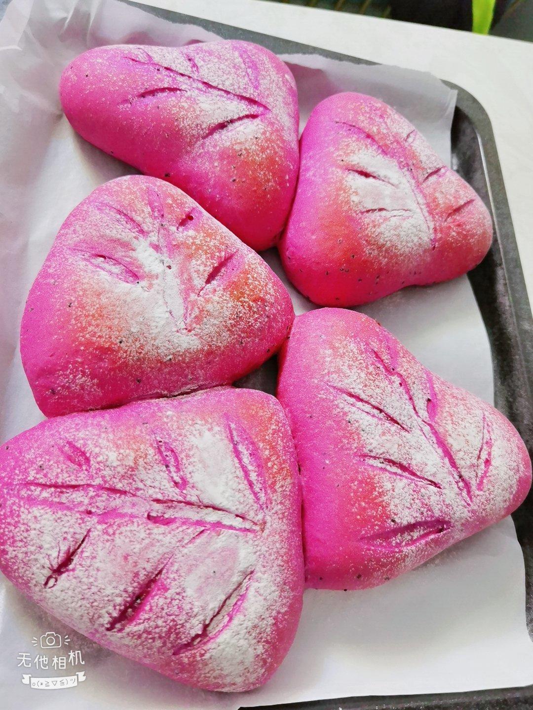 奈雪同款火龙果乳酪软欧包