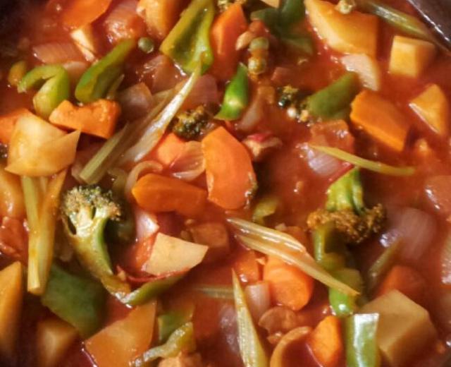 番茄杂菜汤的做法