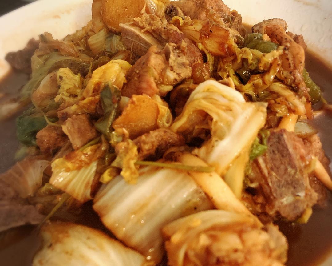 白菜蘑菇炖排骨