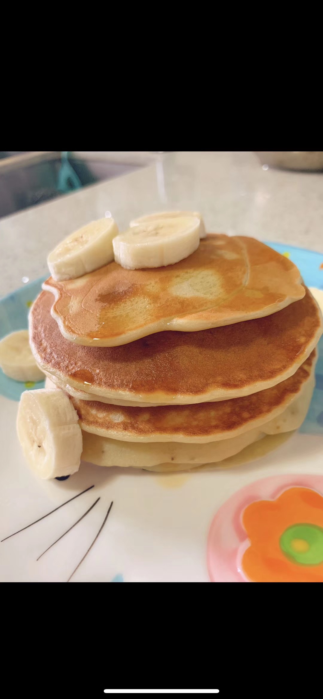 儿童早餐—香蕉牛奶松饼