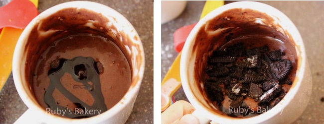 三分钟的巧克力马克杯蛋糕（微波炉版）的做法 步骤4