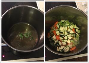 Kale羽衣甘蓝蔬菜汤的做法 步骤2