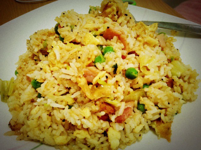 黑胡椒培根蛋炒饭