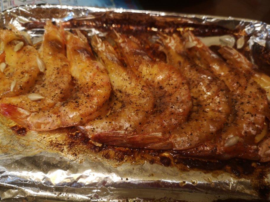 简单又美味的盐烤大虾