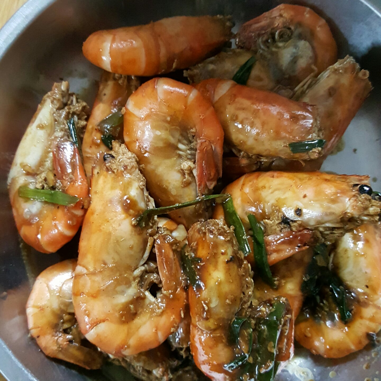 酱油烹海虾