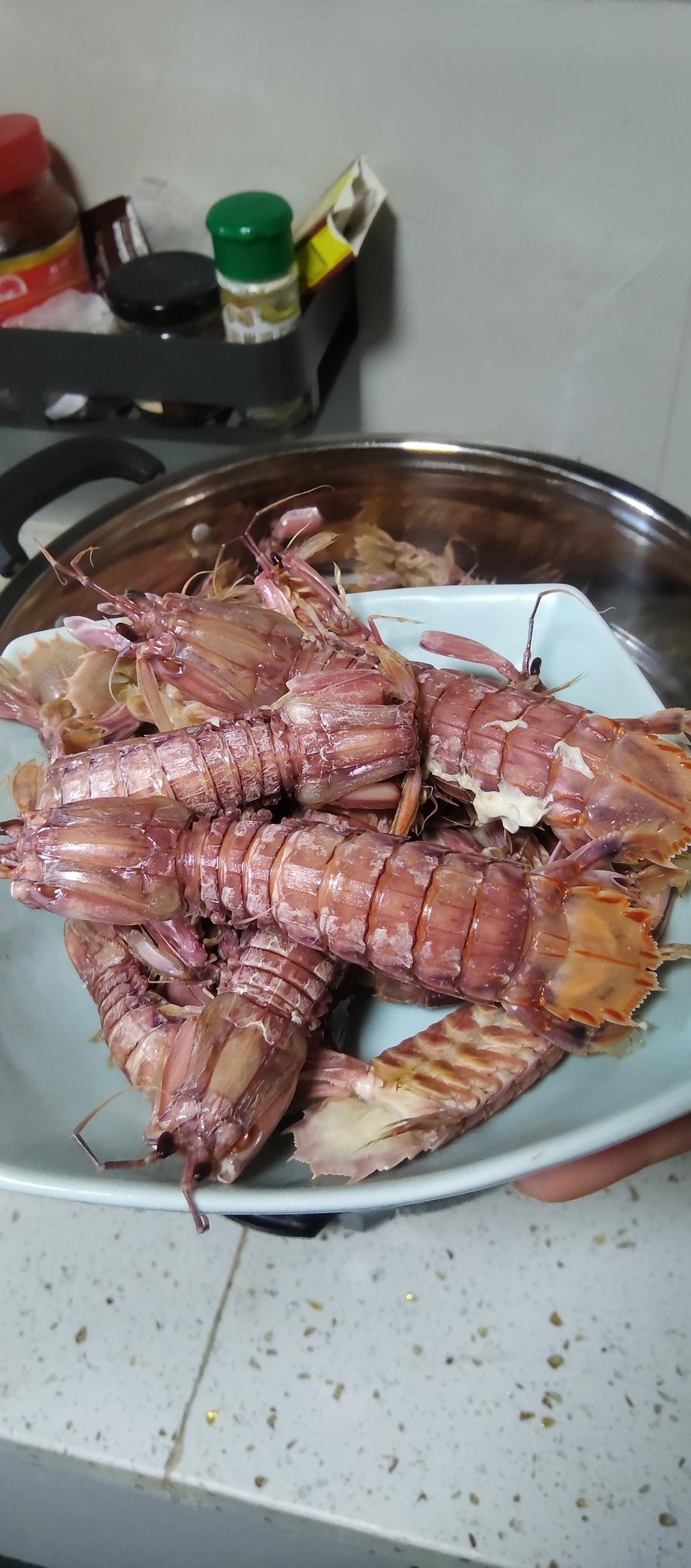 清蒸爬虾皮皮虾