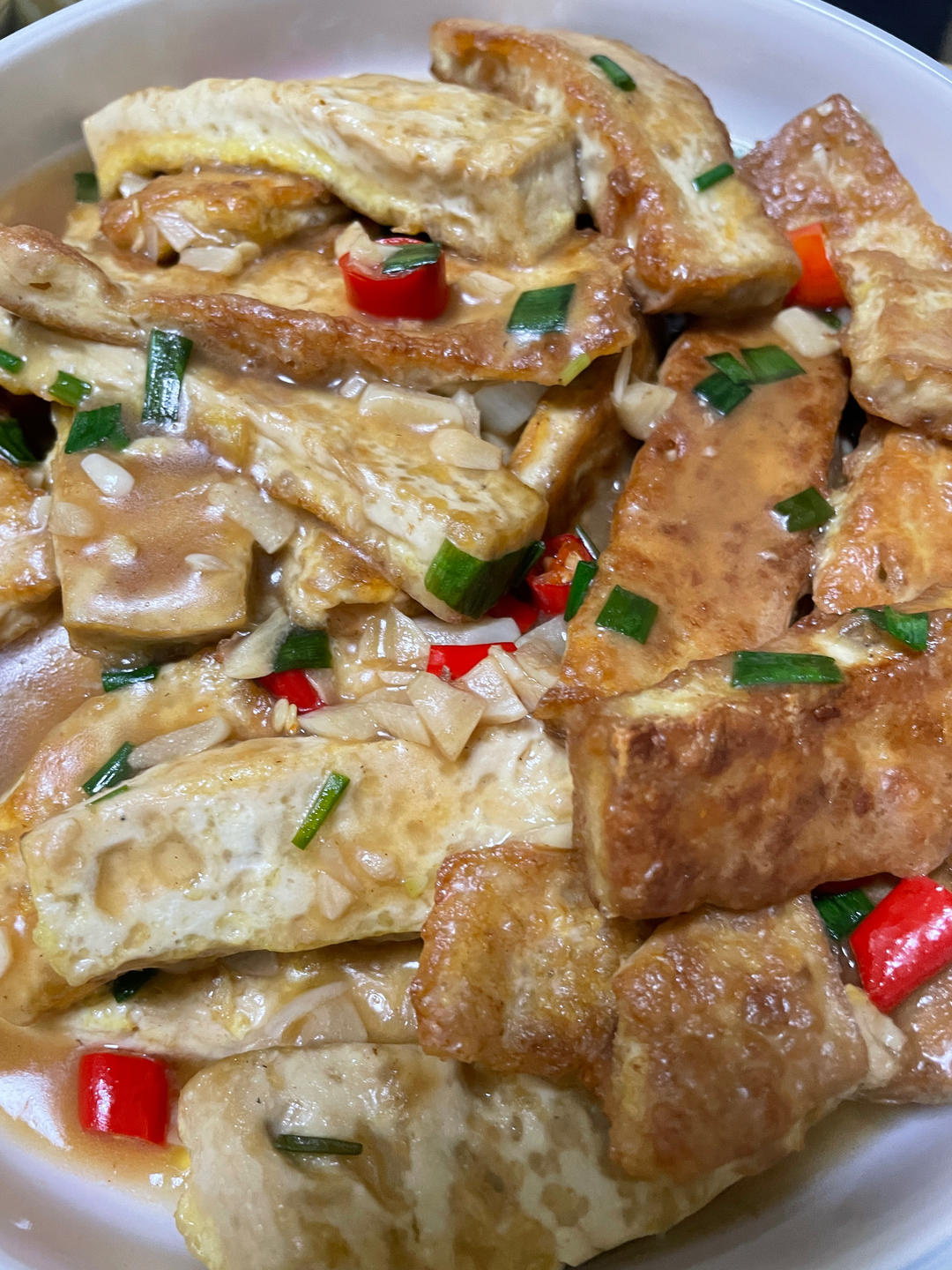 外焦里嫩的香煎豆腐