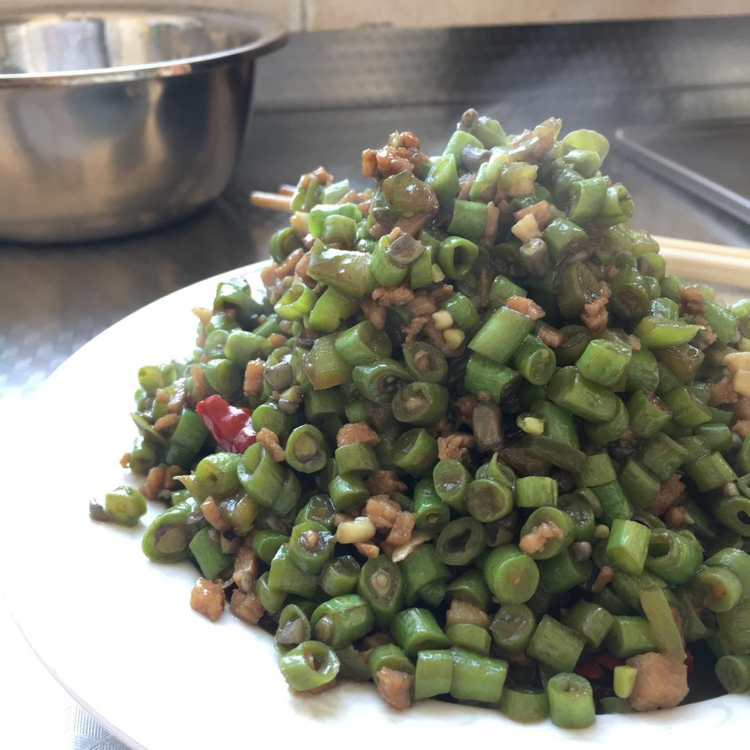 肉沫豆角下饭菜