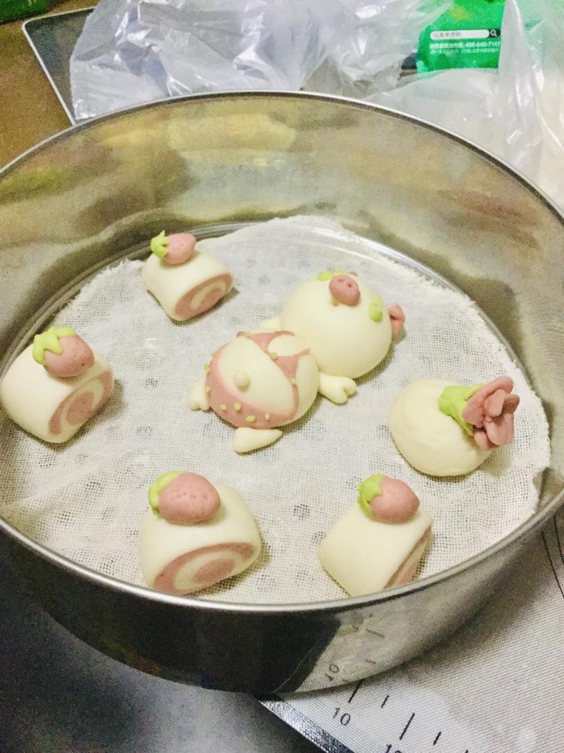 可爱到炸裂的草莓刀切馒头🍓