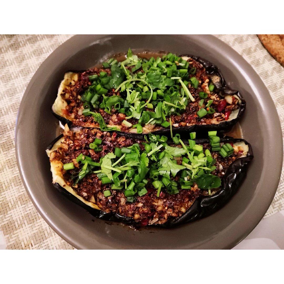 【微波炉烤茄子】