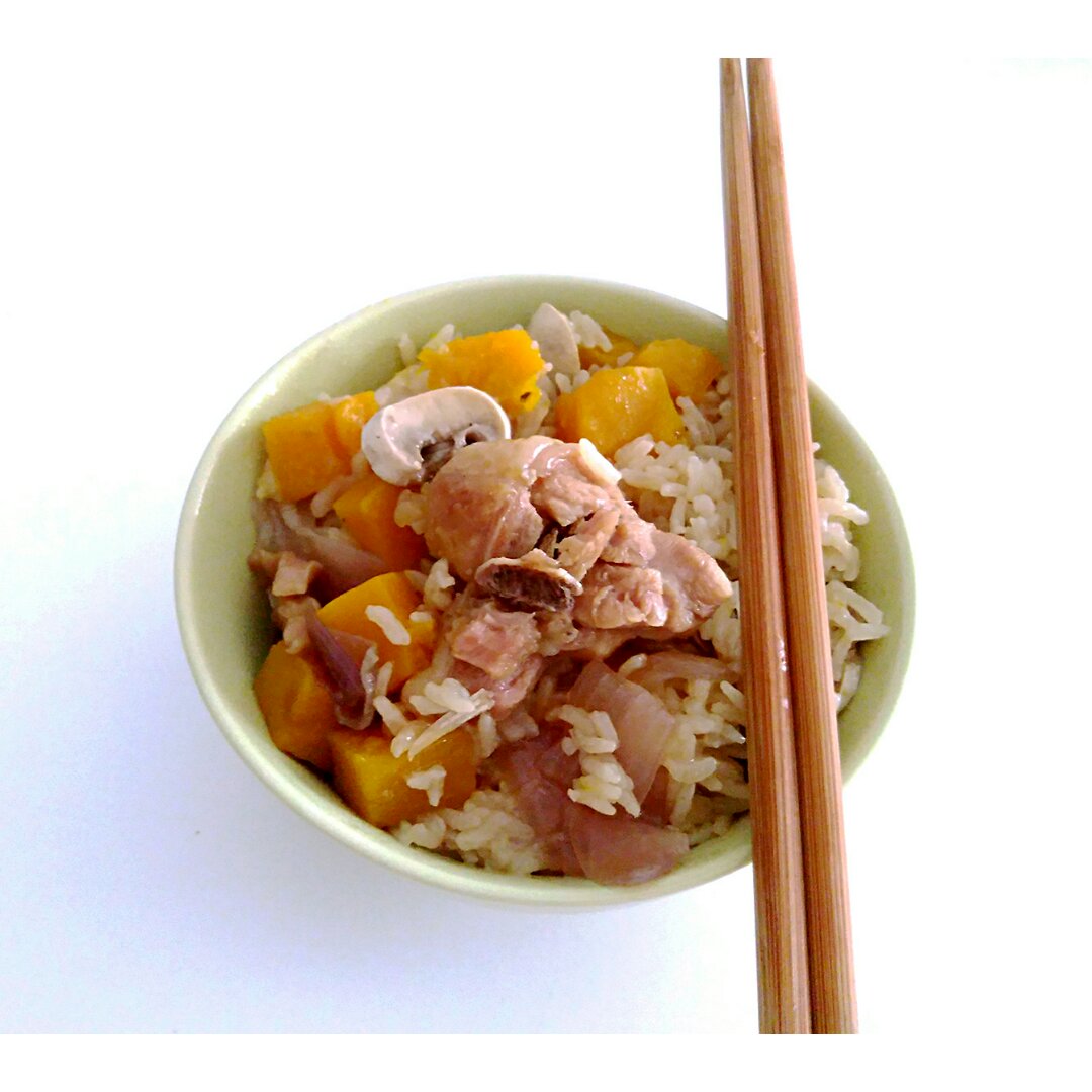 南瓜鸡肉饭