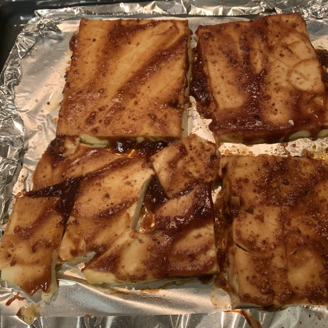 香辣孜然烤豆腐（烤箱版）