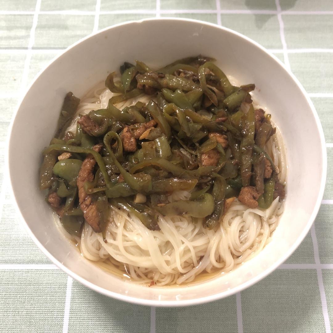 青椒肉丝面