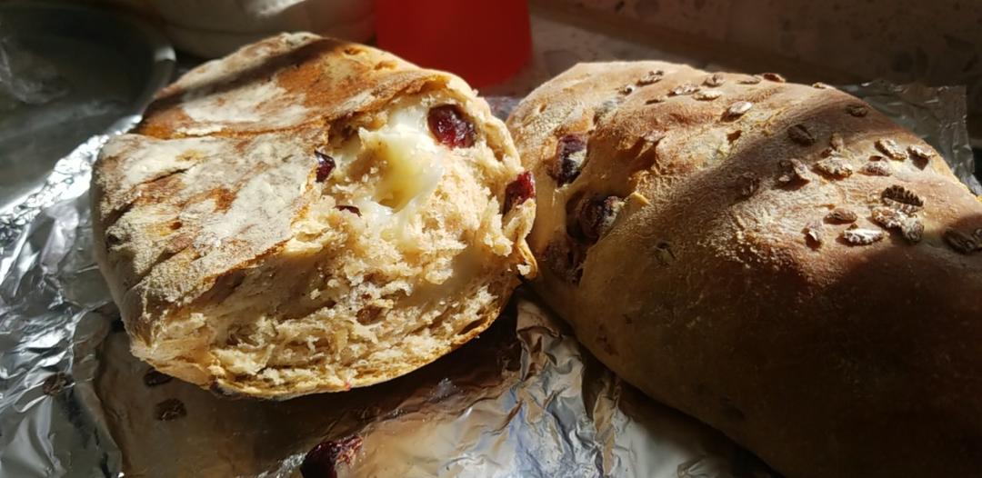 免手揉蔓越莓全麦软欧包