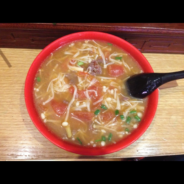 番茄滑牛肉汤