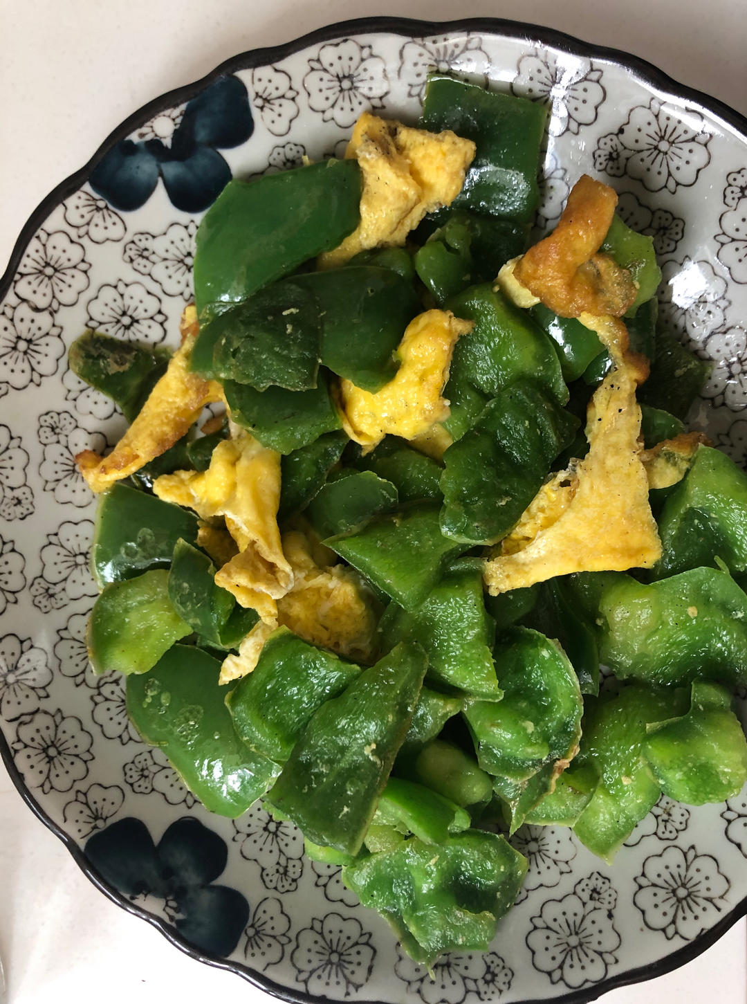 青椒鸡蛋炒火腿