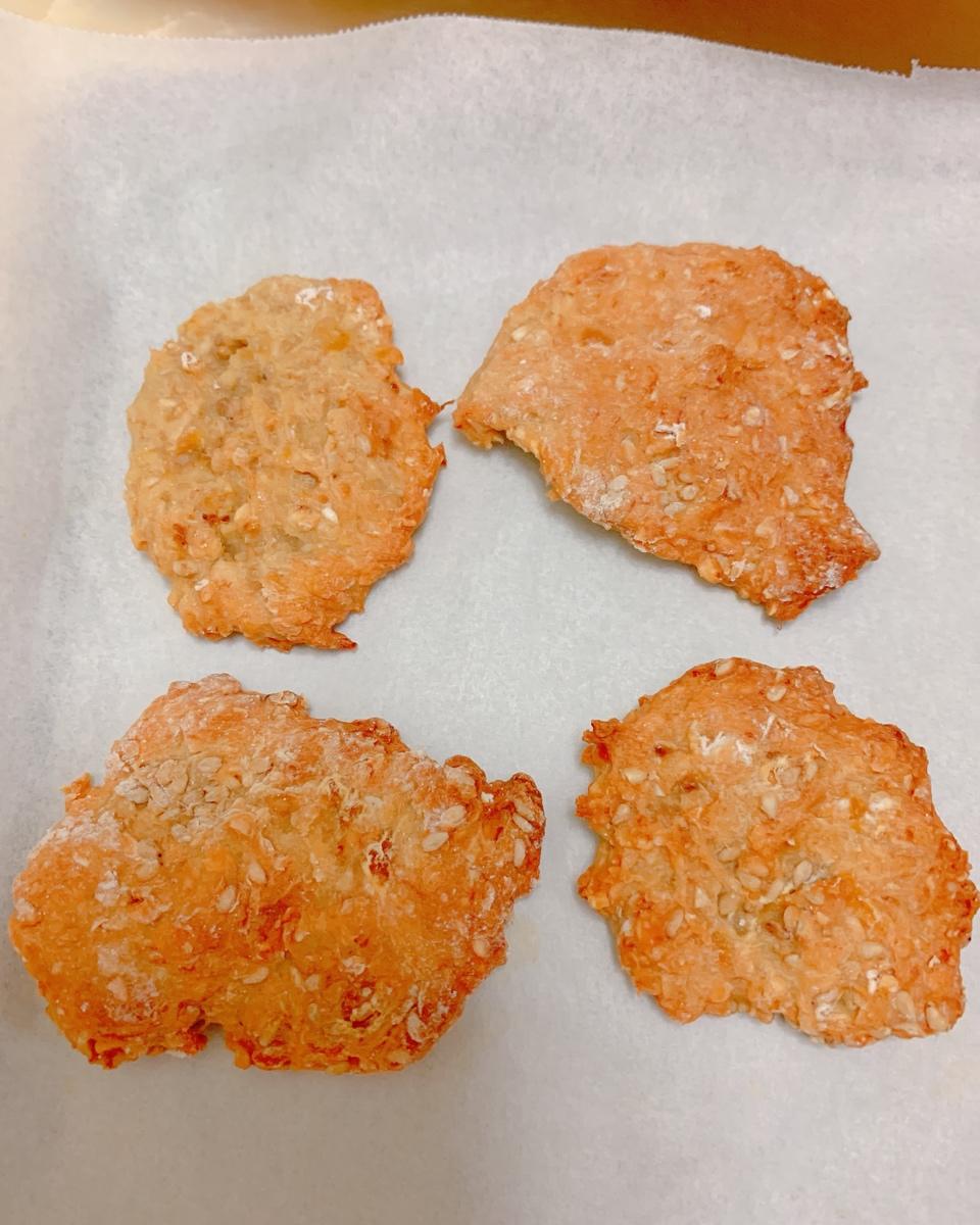 无糖无油香蕉燕麦黑麦饼干