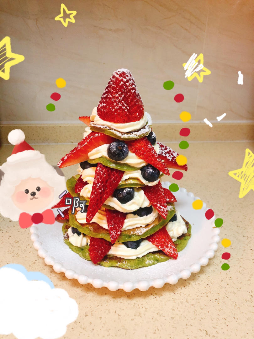 免烤箱❗️高颜值巨好吃的圣诞树松饼蛋糕🎄手把手教你做，让我们一起快乐过圣诞。