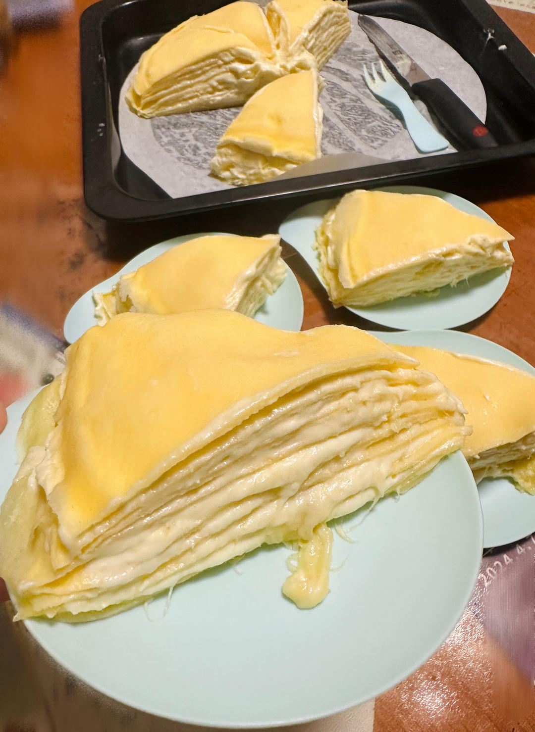 榴莲千层（超软糯蛋皮配方٩( ᐛ )و