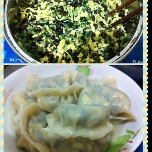 黄瓜鸡蛋水饺