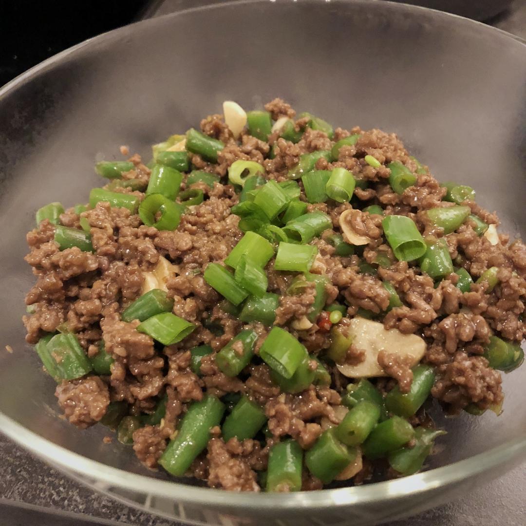 肉沫豆角下饭菜