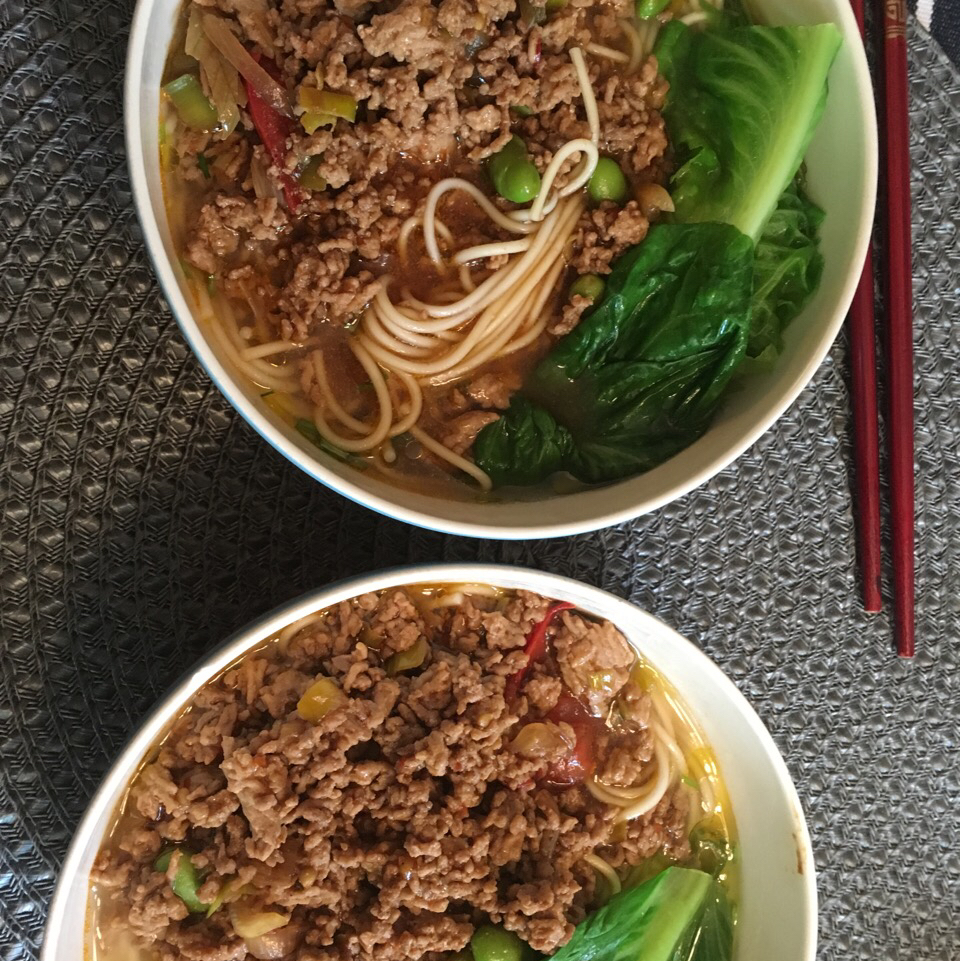 家常肉末面