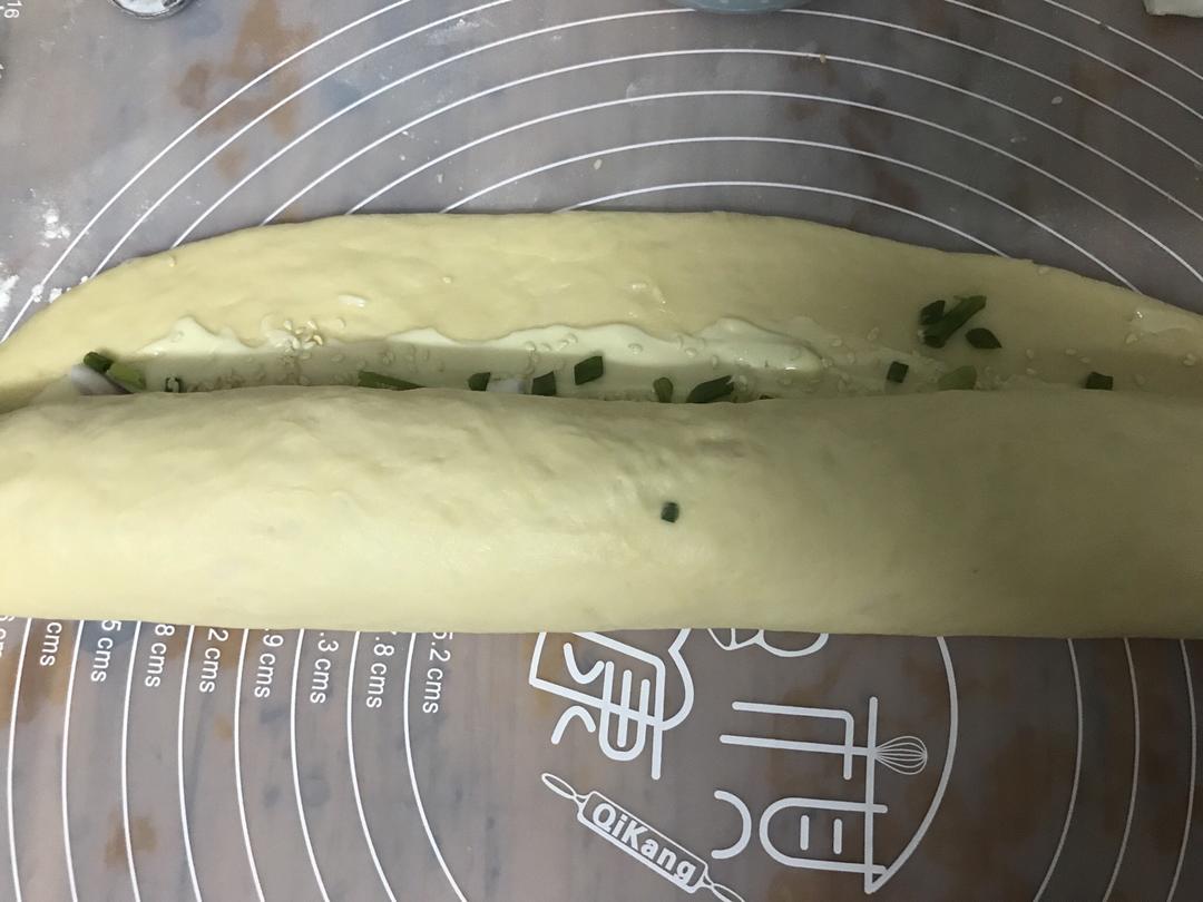 手撕葱香芝麻吐司的做法 步骤8