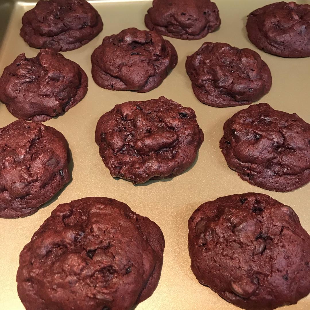 红丝绒可可块软cookie---Meggle黄油试用