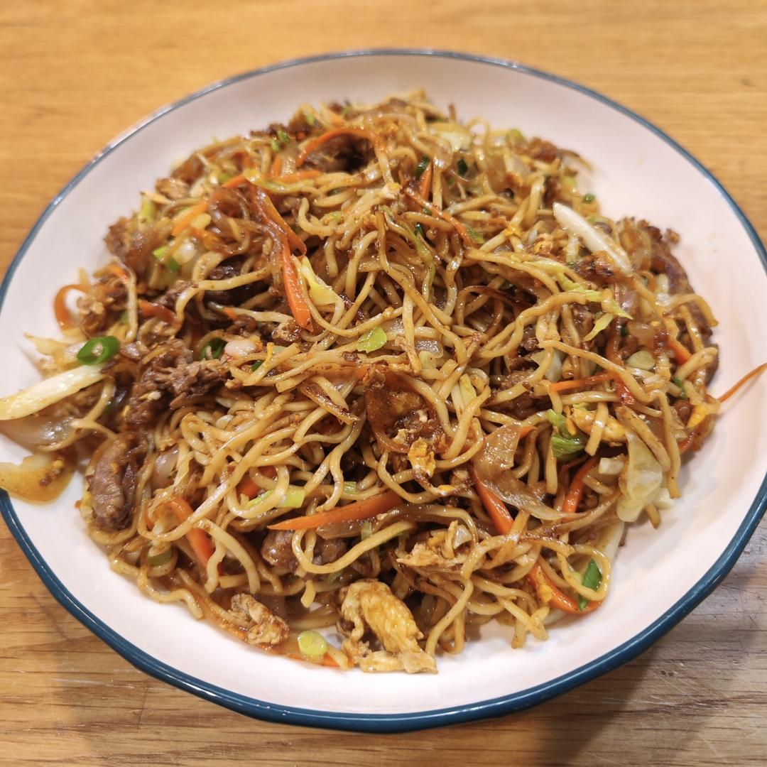 西安特色小吃——孜然炒细面