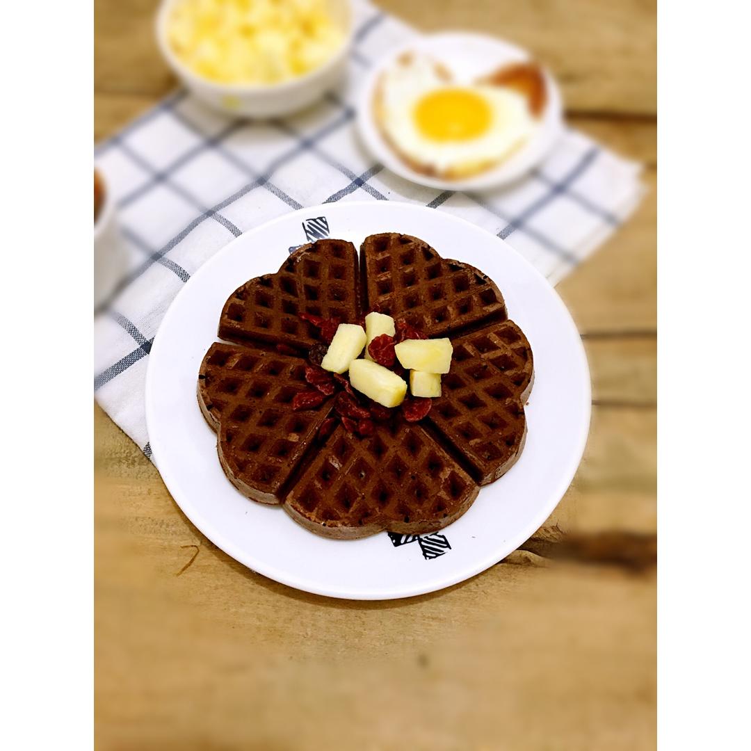可可糯米华夫饼