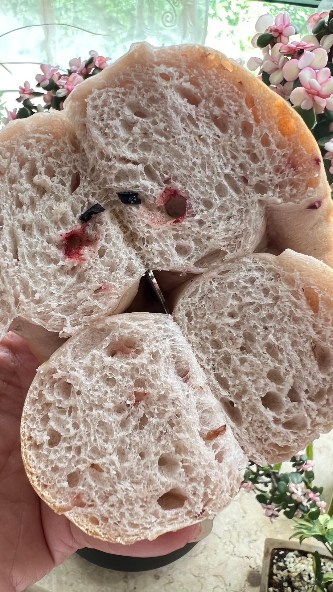 玫瑰乳酪贝果「黑糖玫瑰贝果」