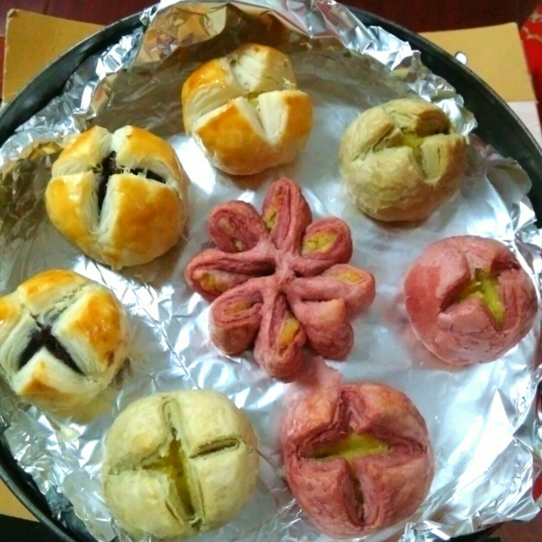 花开富贵之四种口味的椰蓉开口酥