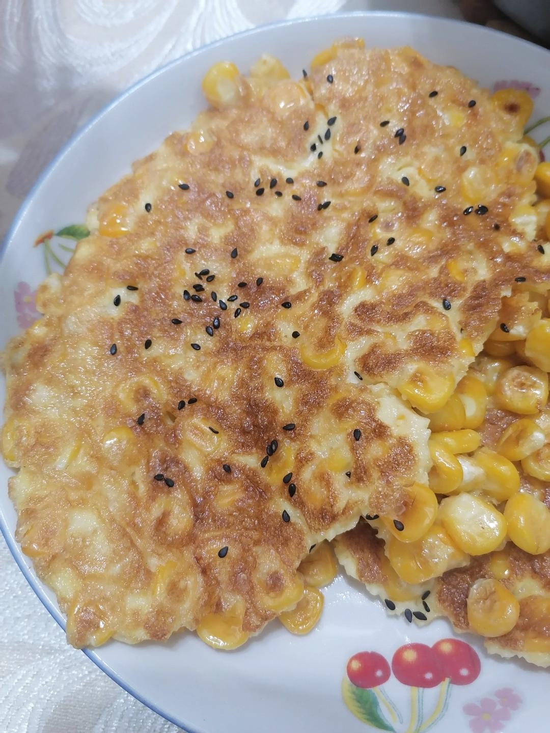 宝宝辅食:奶香玉米烙