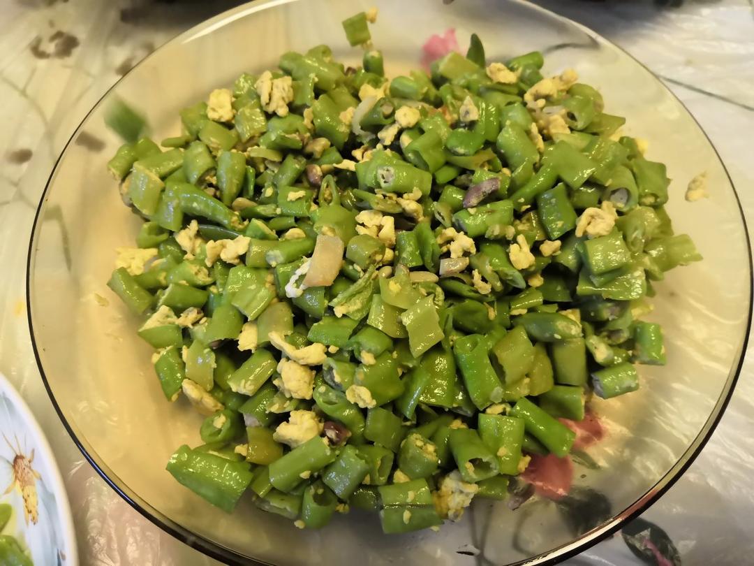 豆角炒鸡蛋