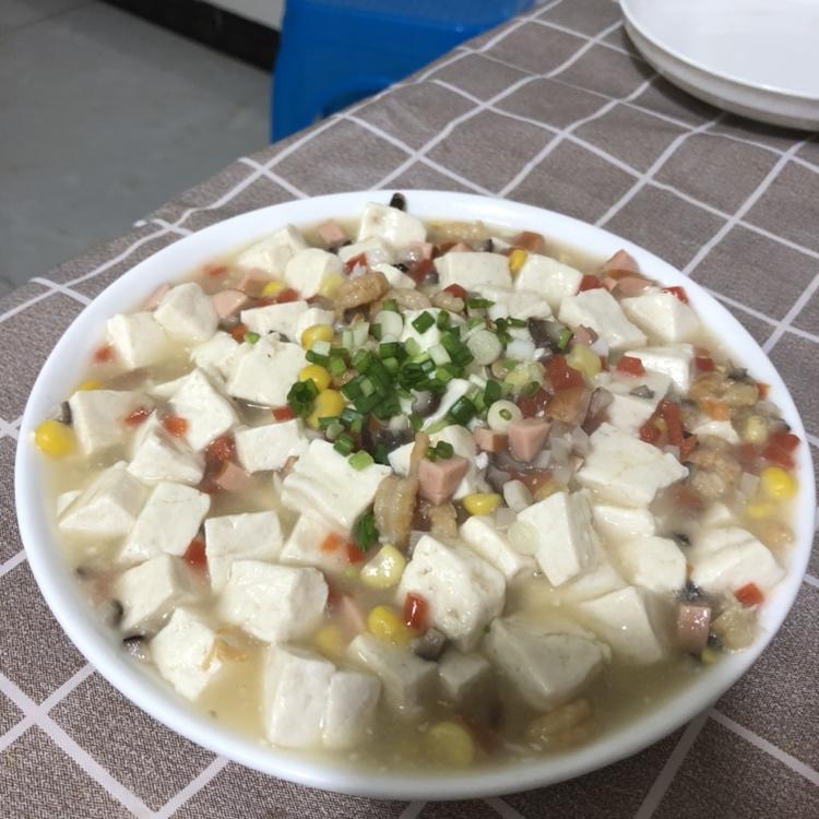 什锦蔬菜豆腐虾仁