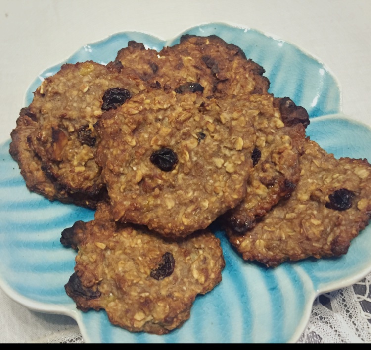 无糖无油香蕉燕麦饼干（可免烤）