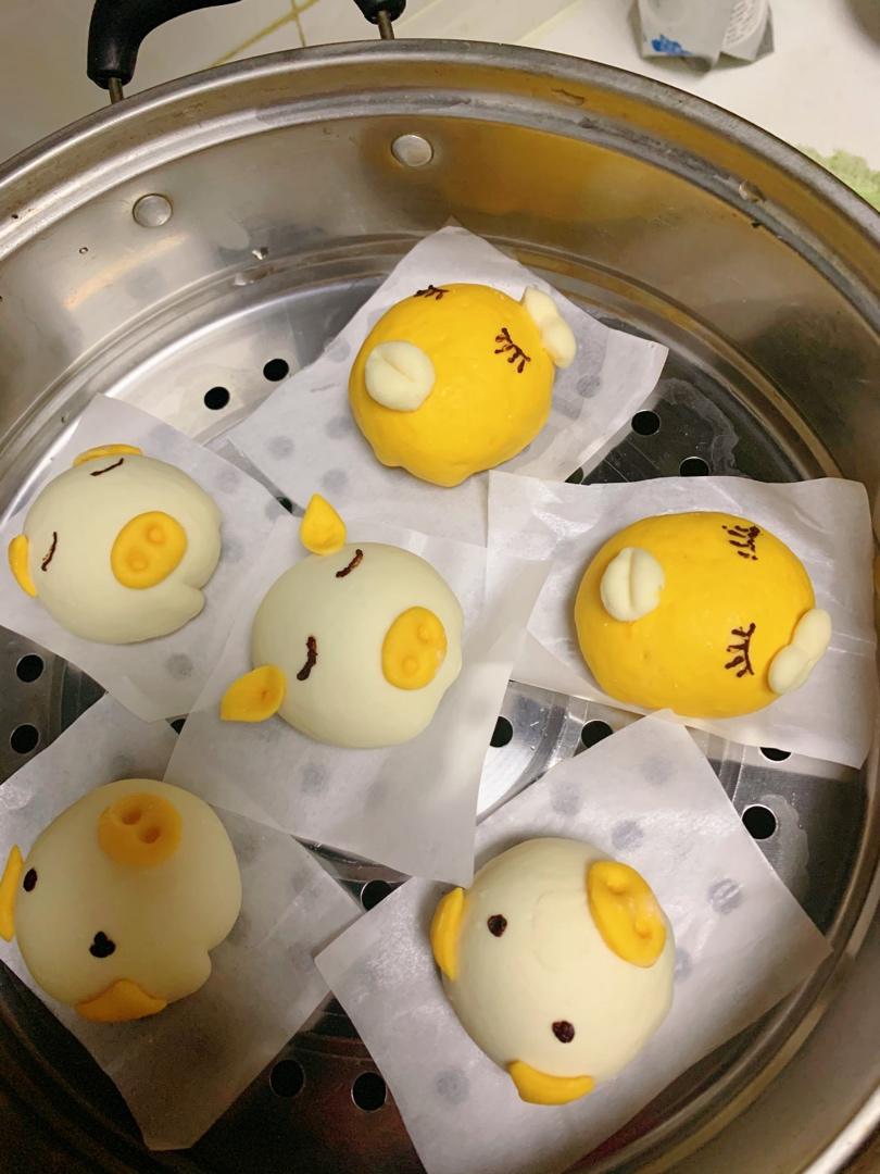 可爱的小猪豆沙包