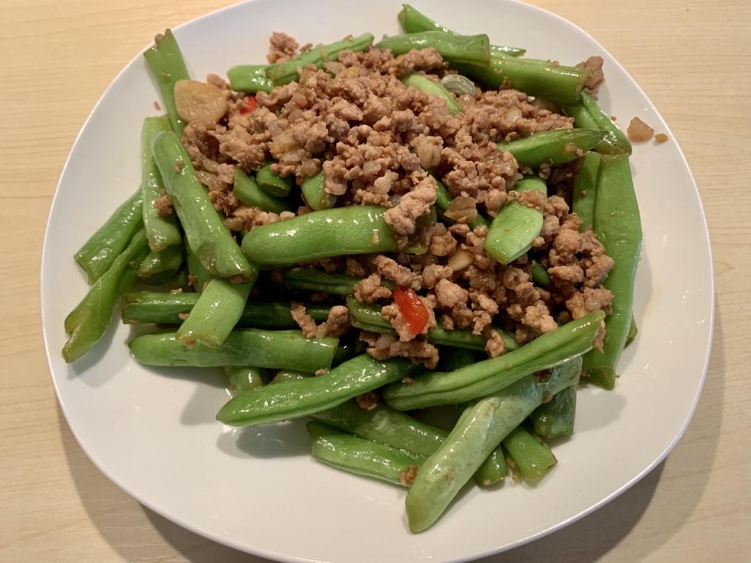 肉沫豆角下饭菜
