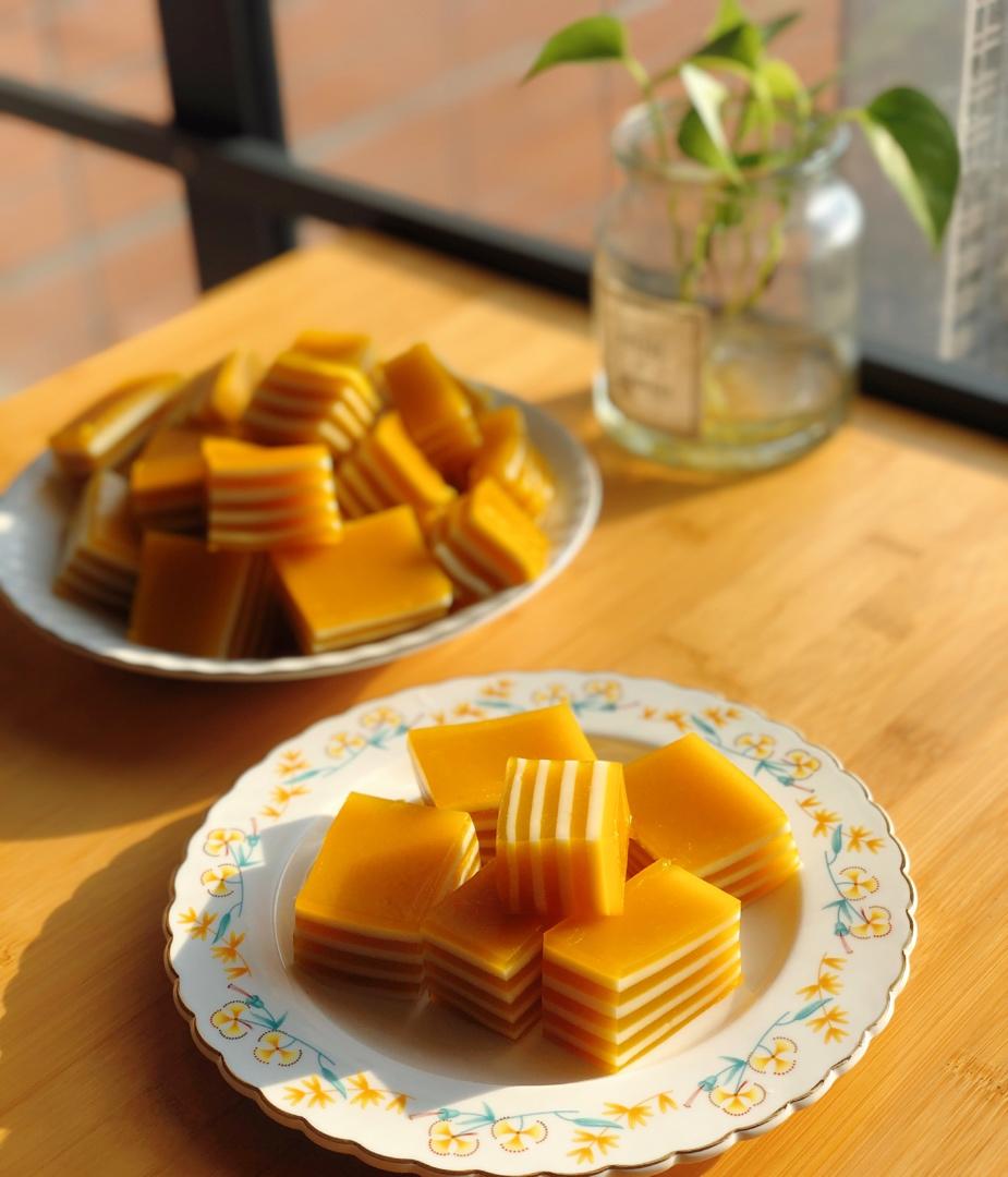 美味的“马蹄千层糕”（椰奶南瓜味）