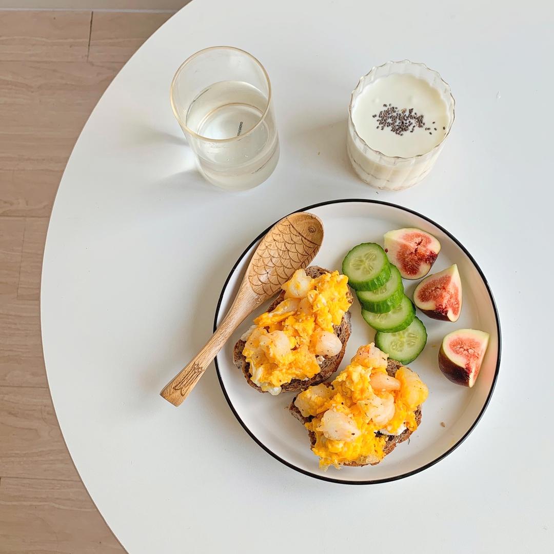 和风海苔虾滑蛋三明治【健康一手握】