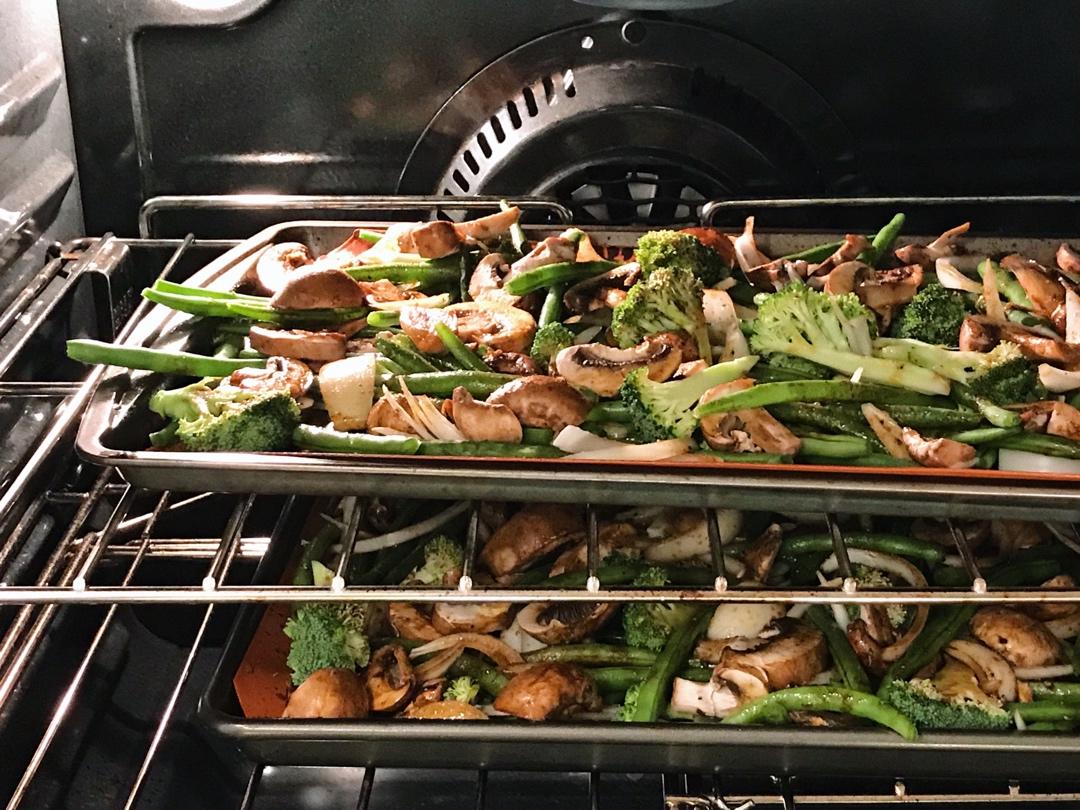 【健康三餐】香醋烤蘑菇豆角