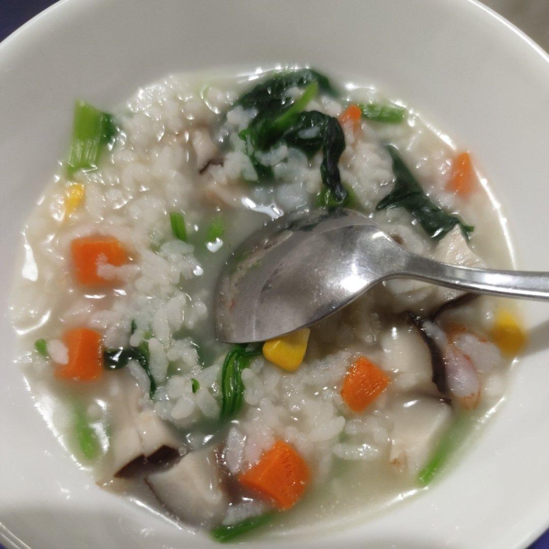 蔬菜虾仁粥