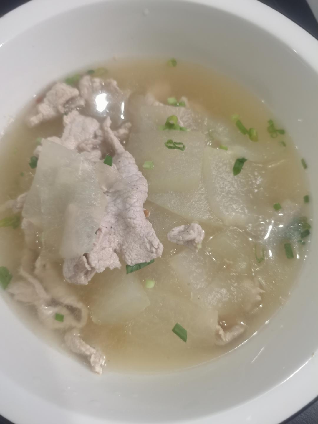 低脂低卡超好喝的冬瓜肉片汤