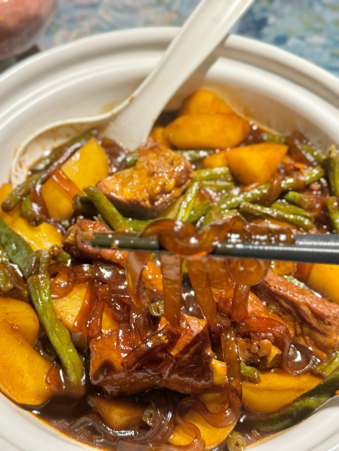 排骨炖豆角粉条