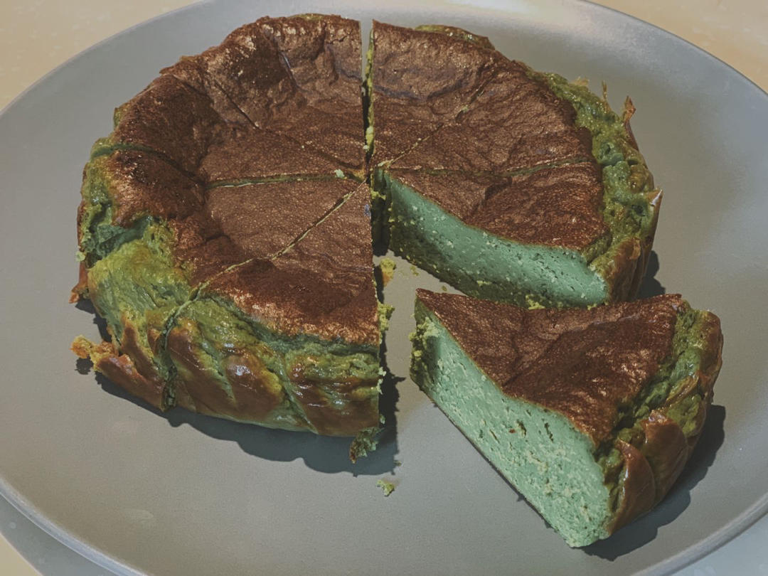 低热量｜抹茶巴斯克蛋糕