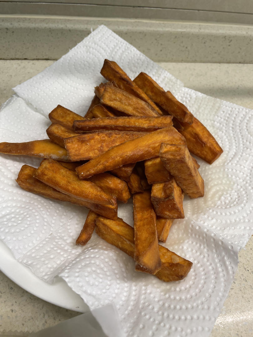 🌿脆炸红薯条～🍵餐中小点，甜蜜下午茶